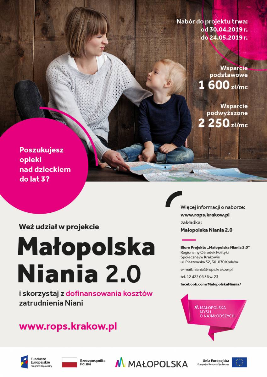 Plakat A2 "Małopolska Niania"